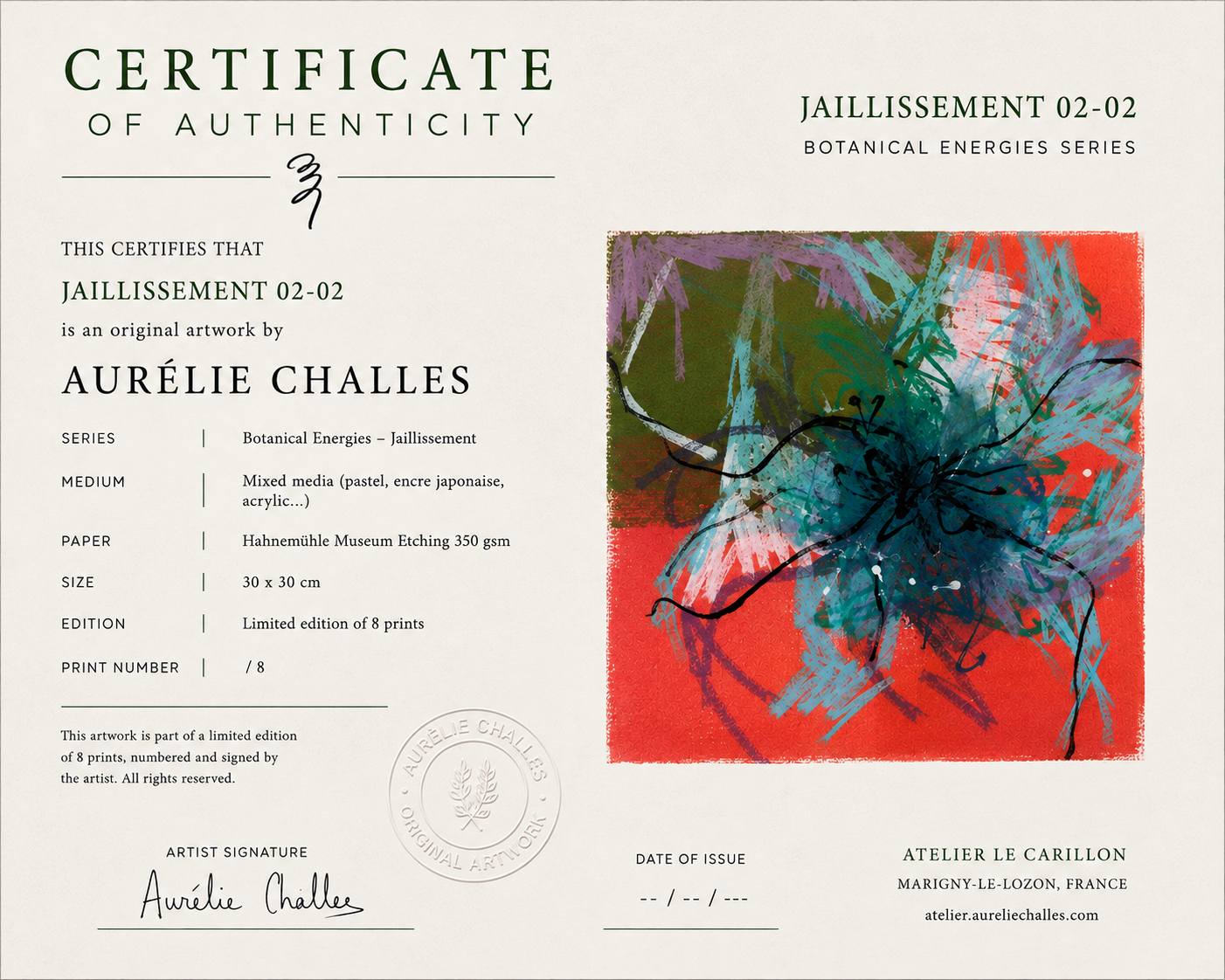 Tirage limité Fine art "Jaillissement 2-02" — photo 4